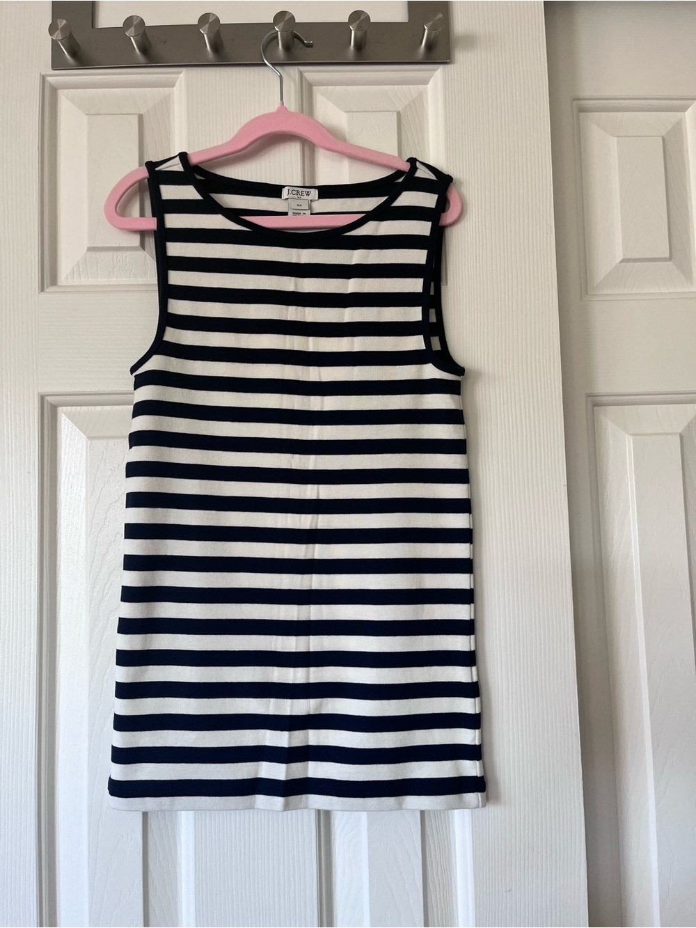 J. Crew Navy and White Boatneck Striped Tank Top, size XS
